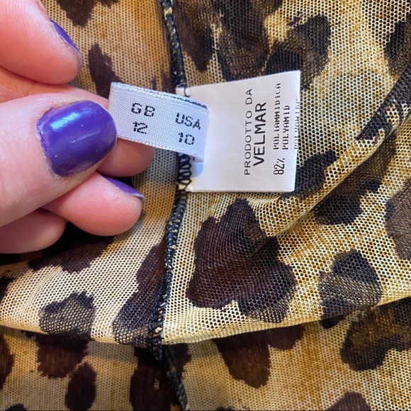 MOSCHINO lingerie sheer animal print top - Picture 6 of 8